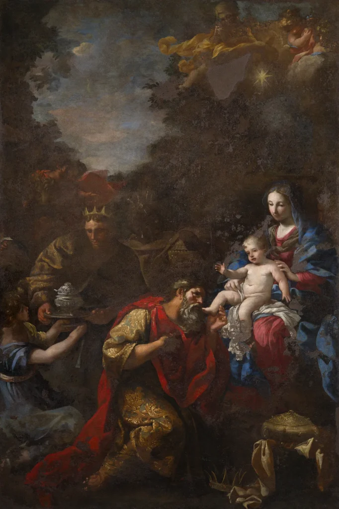 immagine per Lazzaro Baldi, Adorazione dei Pastori, XVII sec., particolare.