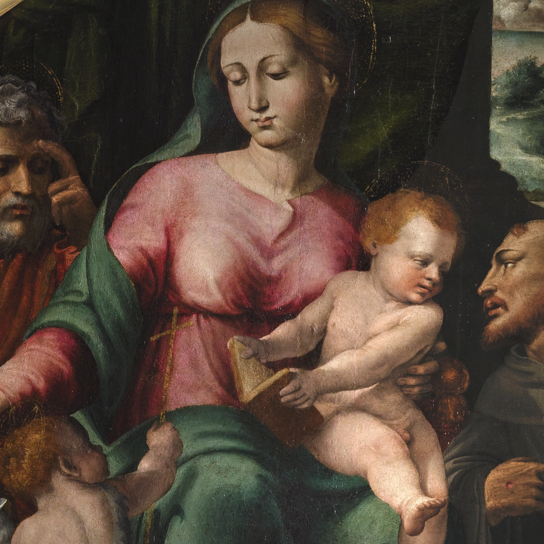 Holy Family with the Infant Saint John the Baptist and Saint Francis of ...