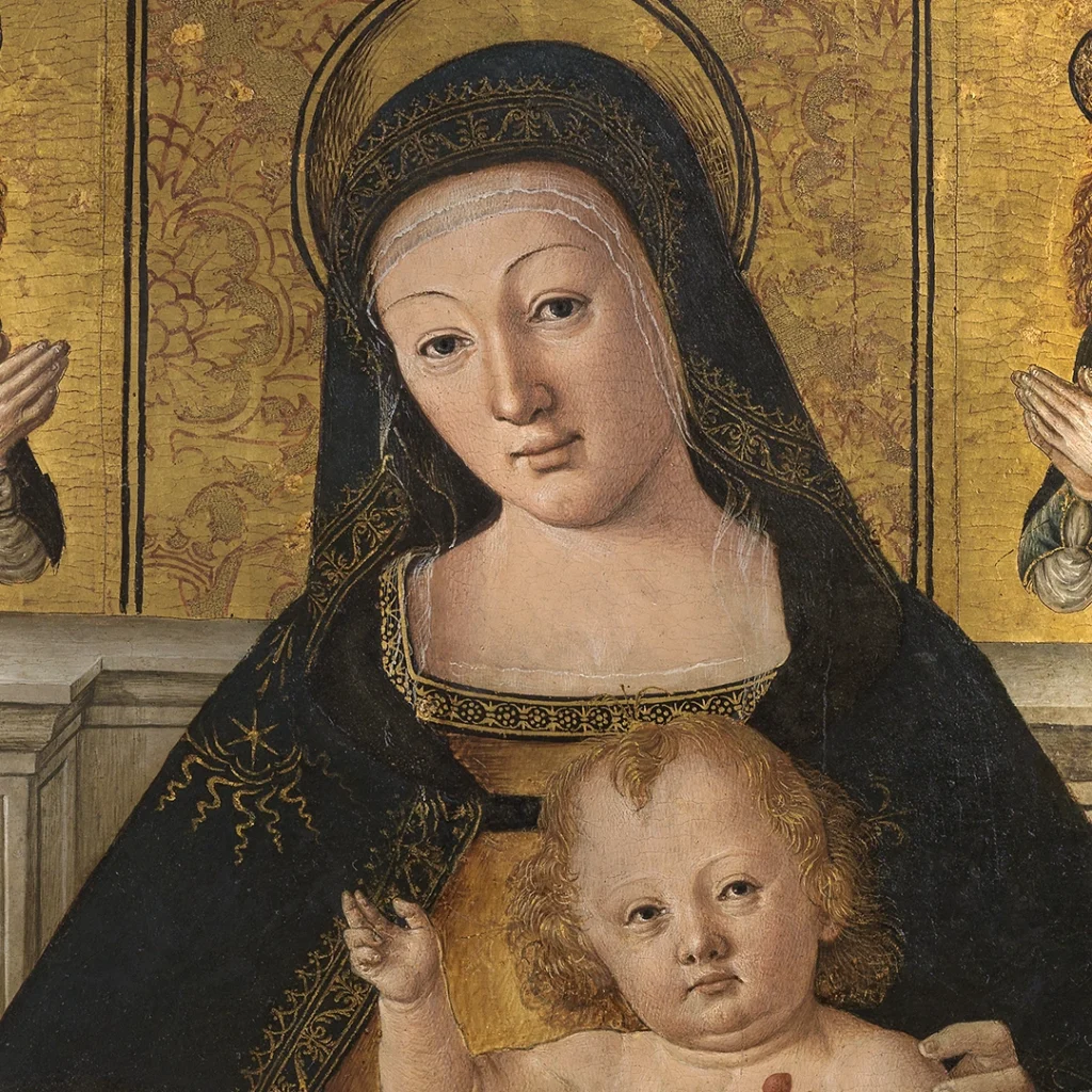 immagine per Madonna con Bambino in trono e angeli