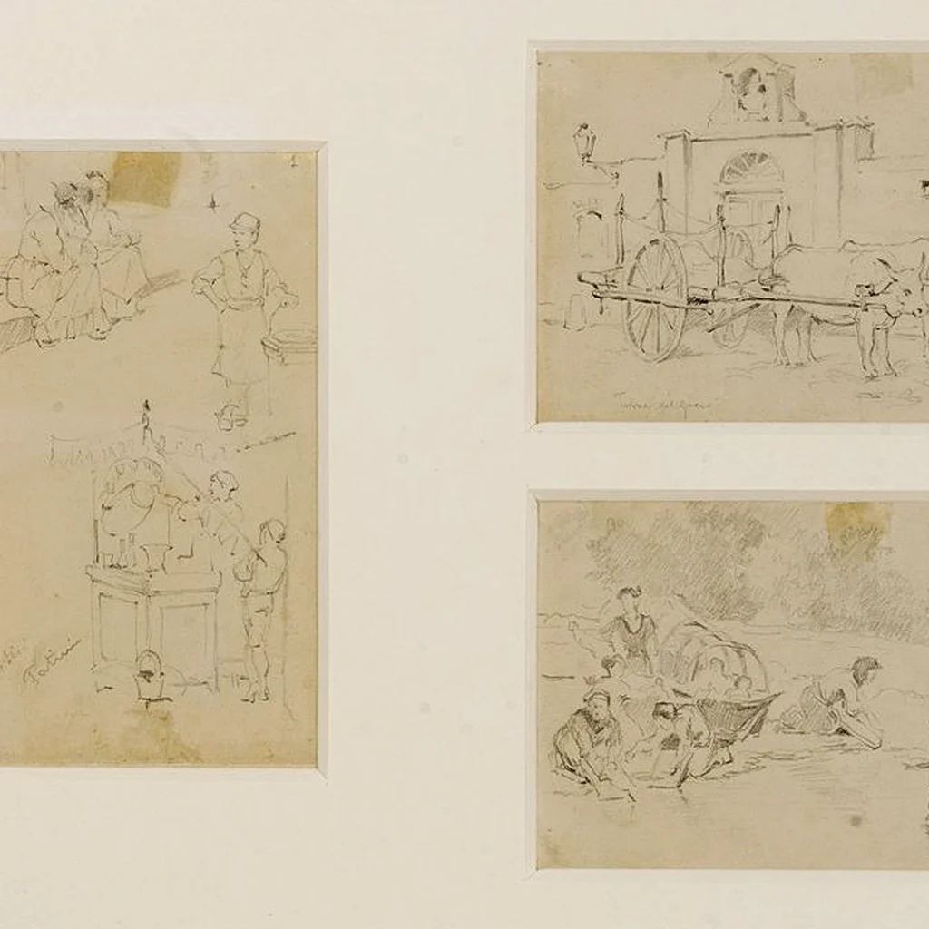 immagine per N. 4 disegni su fogli di taccuino