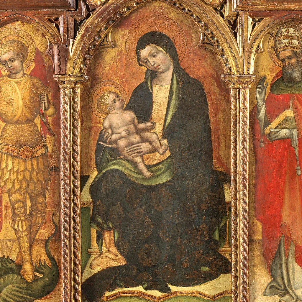 immagine per Madonna con Bambino in trono e santi