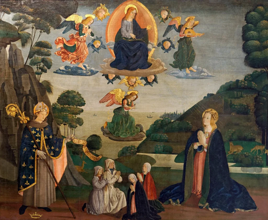 immagine per Annunciazione con l’Eterno, Angeli, san Ludovico di Tolosa e committenti