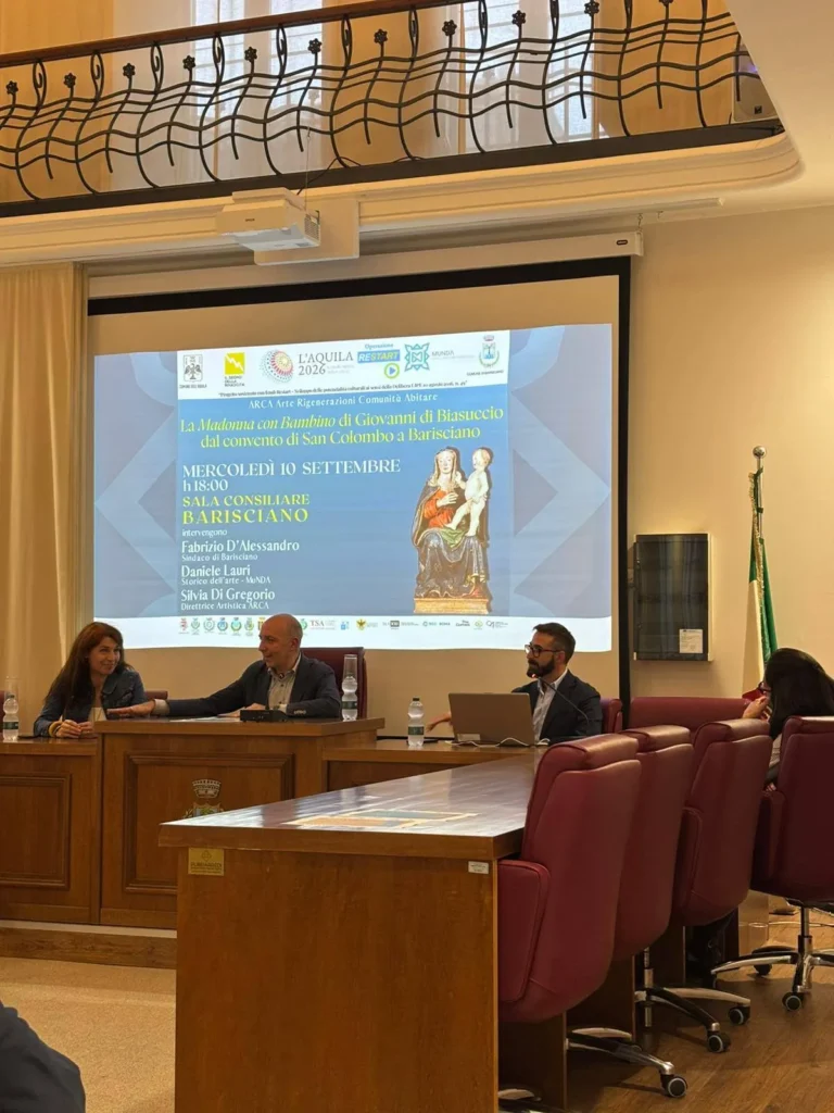 immagine per La Madonna con Bambino di Giovanni di Biasuccio dal convento di San Colombo a Barisciano, Incontro