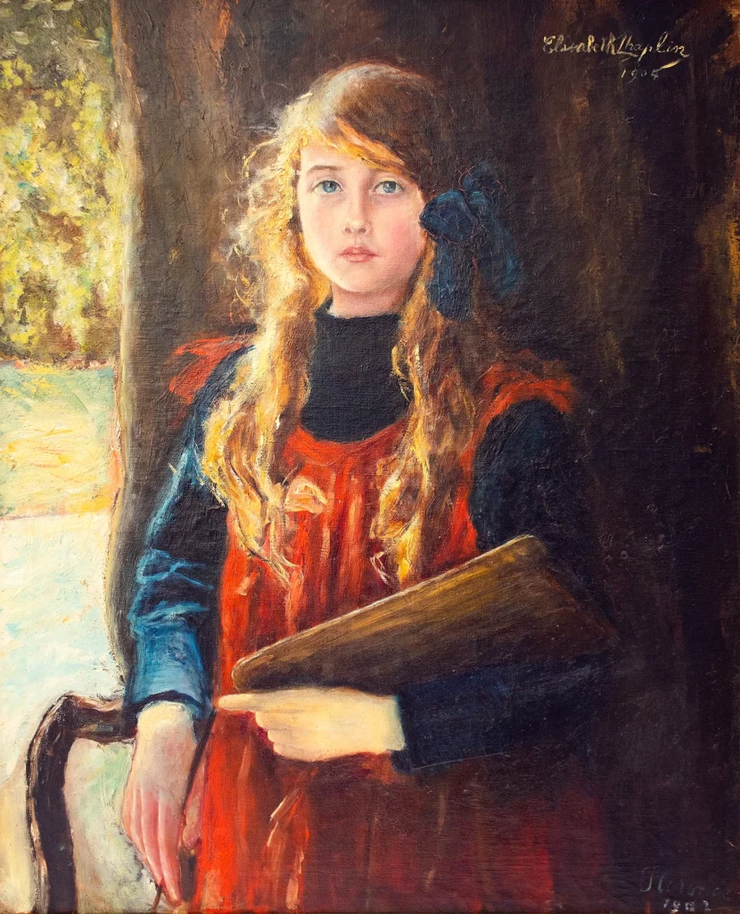 immagine per Autoritratto giovanile di Elisabeth Chaplin dipinto 1902 - 1904