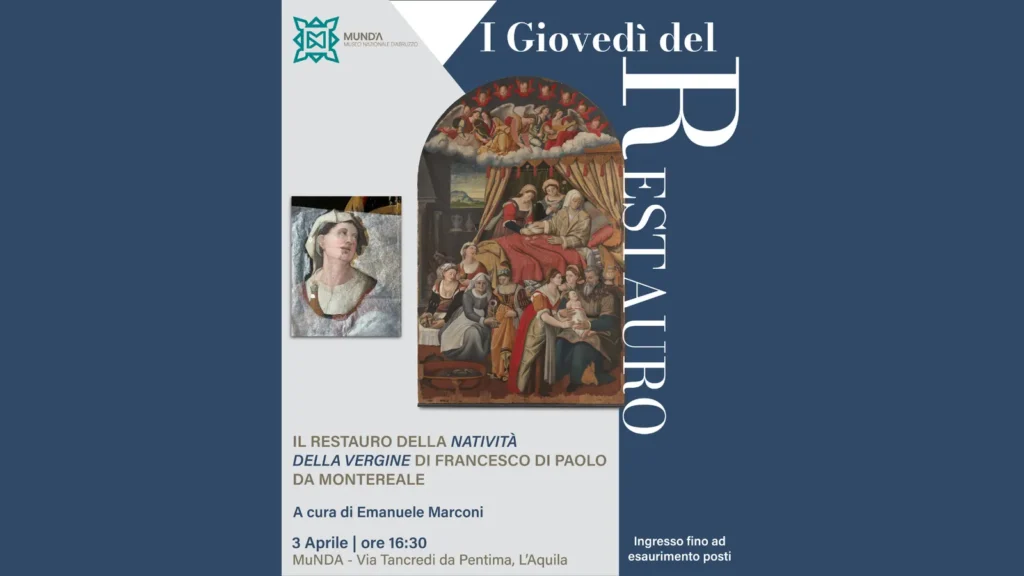 immagine per I giovedì del restauro. Il restauro della Natività della Vergine di Francesco di Paolo da Montereale