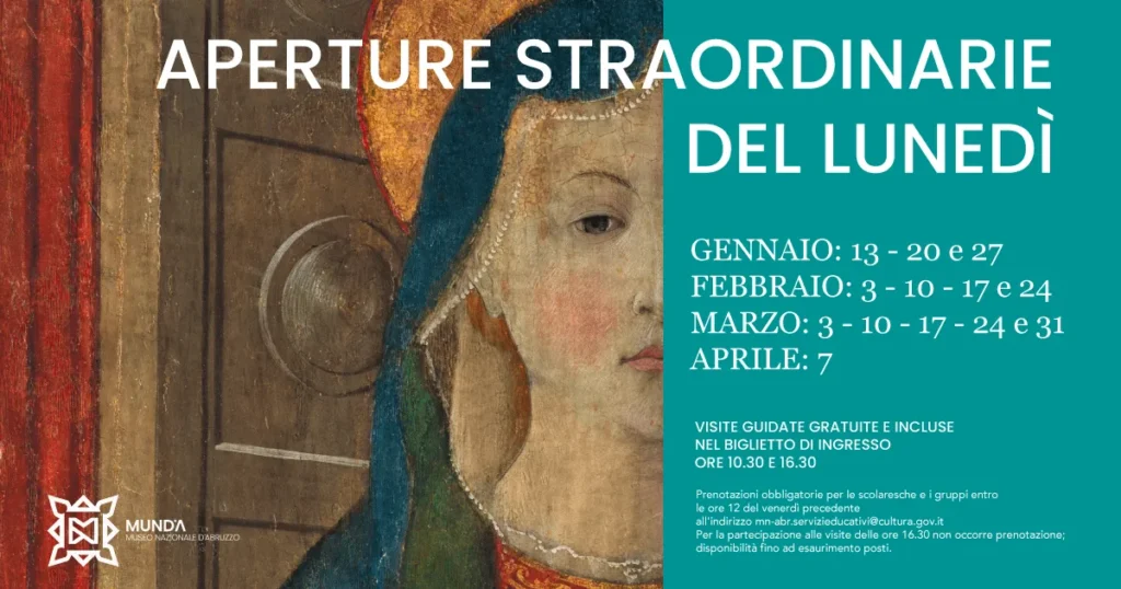 immagine per Aperture straordinarie del MuNDA ogni lunedì dal 13 gennaio al 7 aprile