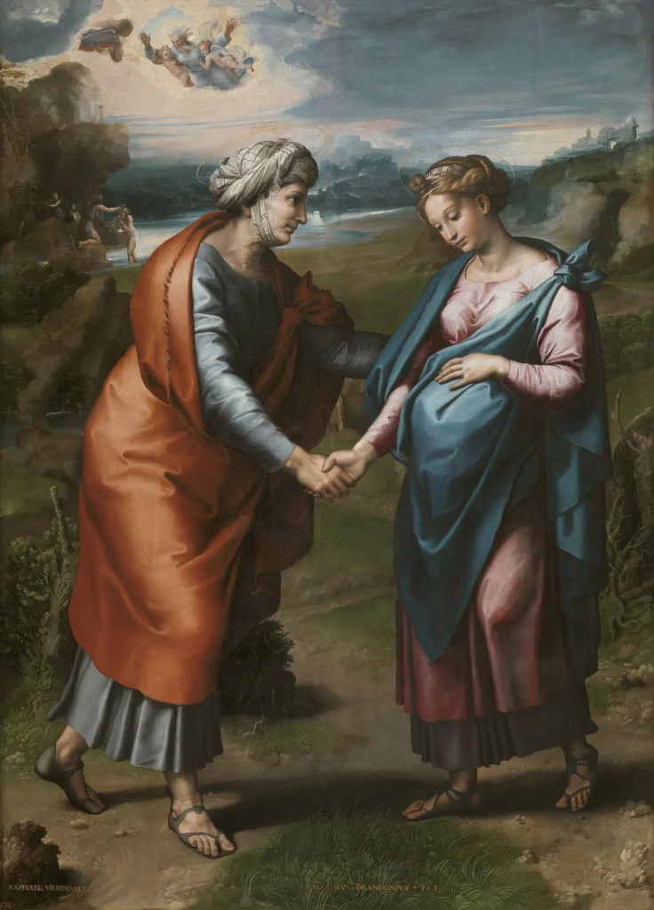 immagine per Sala 1 - Raffaello Sanzio (Urbino 1483 - Roma 1520) Visitazione, 1517-1519 ca.